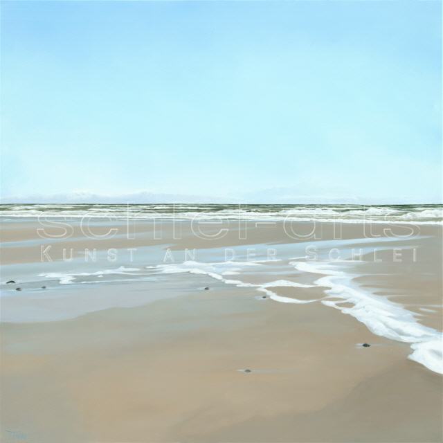 Leinwanddruck "Winterstrand" 80x80cm