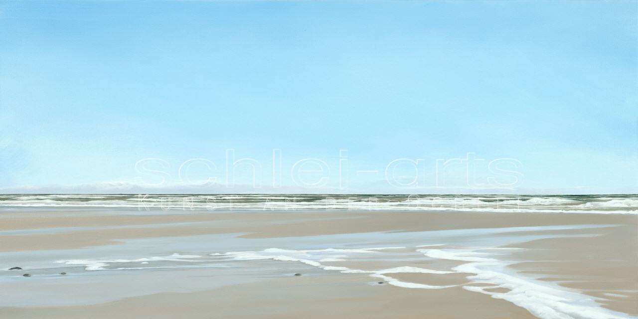 Leinwanddruck "Winterstrand" 100x50cm,120x60cm